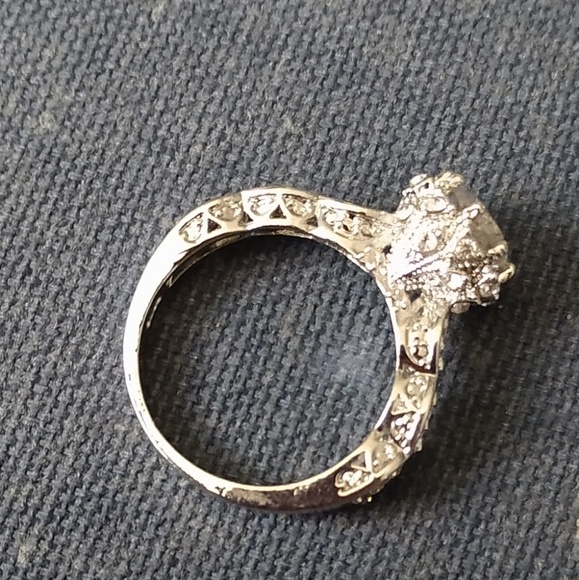 Beautiful ornate engagement ring 925 silver - Picture 2 of 4